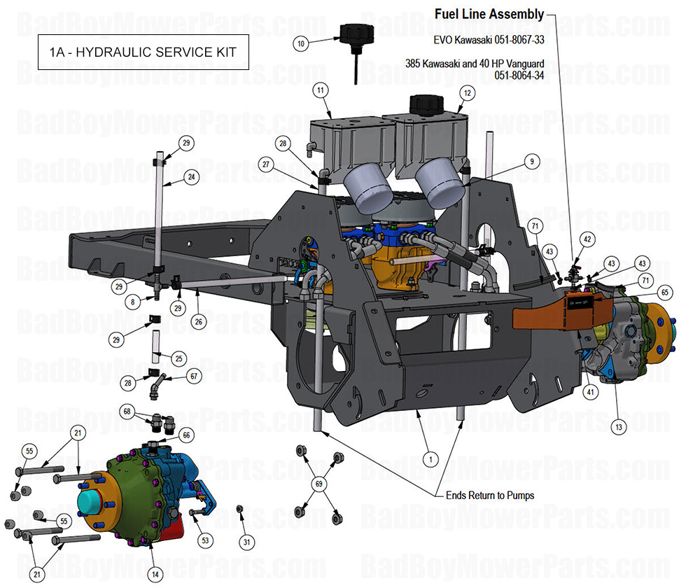 4208 - Bad Boy Mower Parts Lookup > 2025 > Revolt X > Wheel Motors